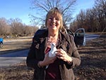 Julie and a dove