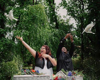 fun releasing doves